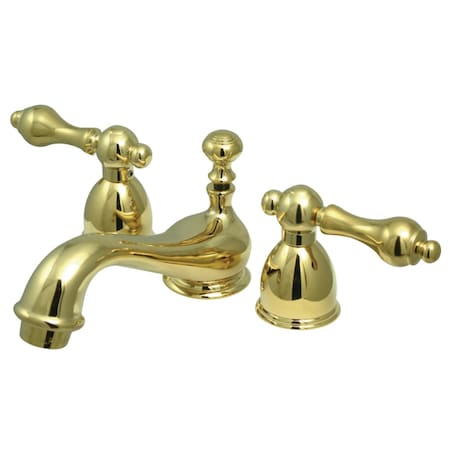 Kingston Brass KS3952AL Restoration Mini-Widespread Bathroom Faucet, Polished Brass KS3952AL